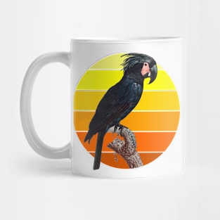 The Palm Cockatoo retro sunset Mug